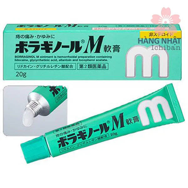 THUỐC MỠ TRỊ TRĨ BORRAGINOL M - GIẢM ĐAU, NGỨA HIỆU QUẢ AN TOÀN