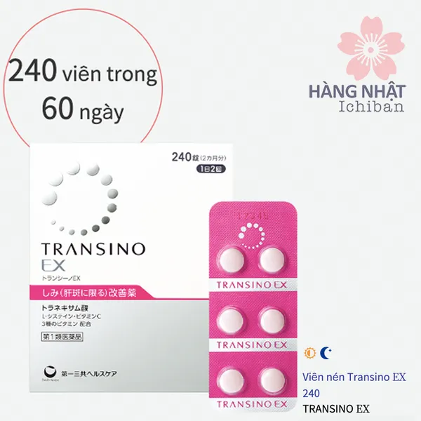 VIÊN TRỊ NÁM DA TRANSINO EX - CHỐNG NÁM HIỆU QUẢ, AN TOÀN