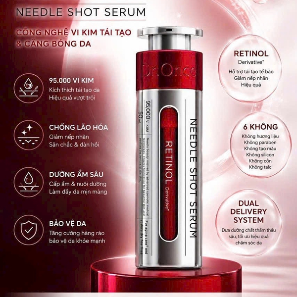 TINH CHẤT VI KIM RETINOL DR. ONCE TRẮNG SÁNG CĂNG BÓNG DA
