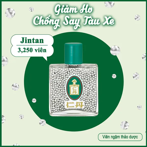 VIÊN NGẬM THẢO DƯỢC JINTAN GIẢM HO, CHỐNG SAY TÀU XE