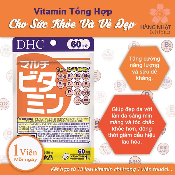 VIÊN UỐNG BỔ SUNG VITAMIN TỔNG HỢP DHC - SỨC KHỎE TOÀN DIỆN