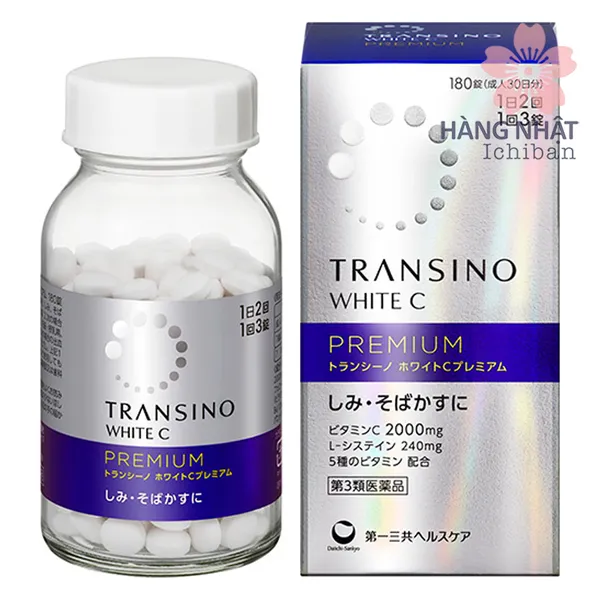 VIÊN UỐNG TRẮNG DA MỜ THÂM NÁM CAO CẤP TRANSINO WHITE C PREMIUM