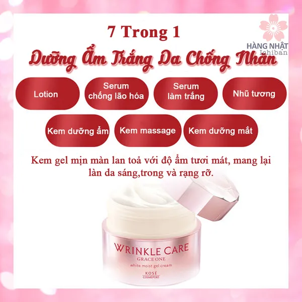 KEM DƯỠNG ẨM TRẮNG DA CHỐNG NHĂN 7 TRONG 1 WRINKLE CARE
