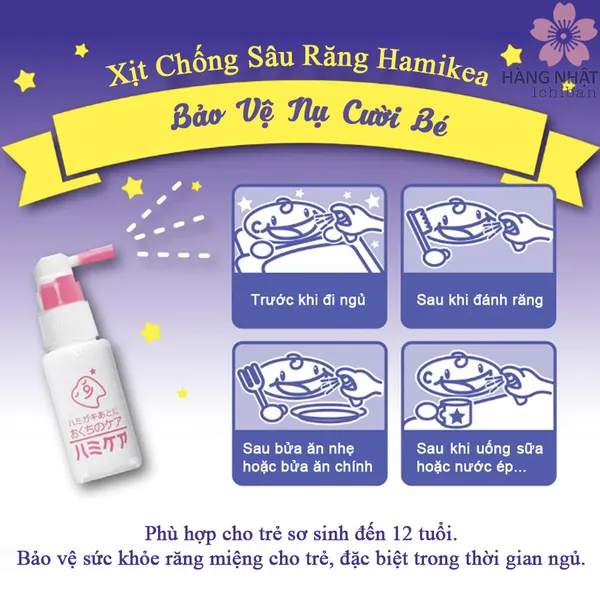 XỊT CHỐNG SÂU RĂNG HAMIKEA - BẢO VỆ NỤ CƯỜI BÉ YÊU