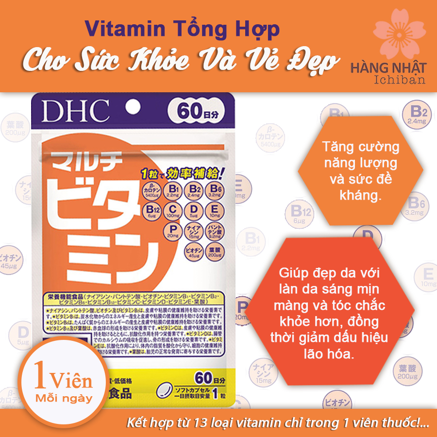 Viên Uống Bổ Sung Vitamin Tổng Hợp DHC - Sức Khỏe Toàn Diện Viên Uống Bổ Sung Vitamin Tổng Hợp DHC - Sức Khỏe Toàn Diện