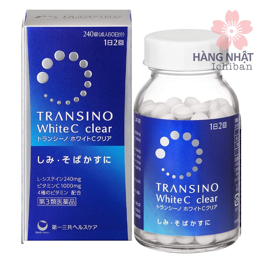 Viên Uống Trắng Da Mờ Thâm Nám Transino White C Clear Viên Uống Trắng Da Mờ Thâm Nám Transino White C Clear