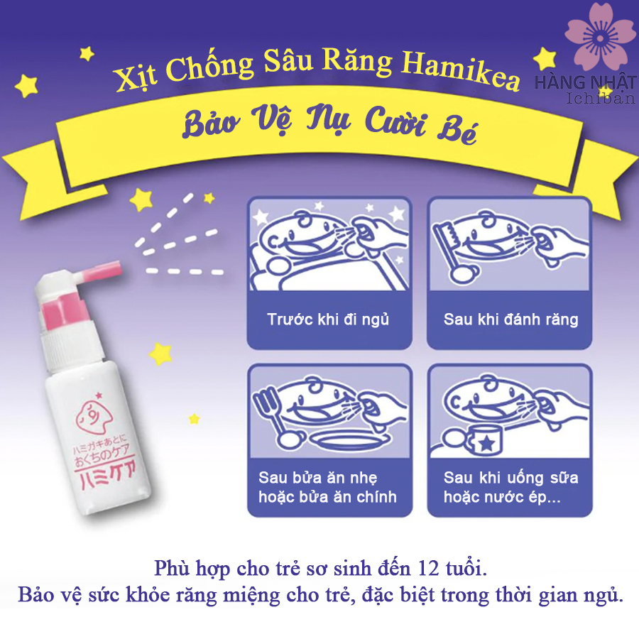 Xịt Chống Sâu Răng Hamikea - Bảo Vệ Nụ Cười Bé Yêu Xịt Chống Sâu Răng Hamikea - Bảo Vệ Nụ Cười Bé Yêu