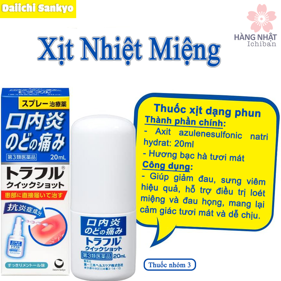 Xịt Nhiệt Miệng Daiichi Xịt Nhiệt Miệng Daiichi