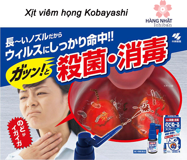 Xịt Viêm Họng Kobayashi Xịt Viêm Họng Kobayashi