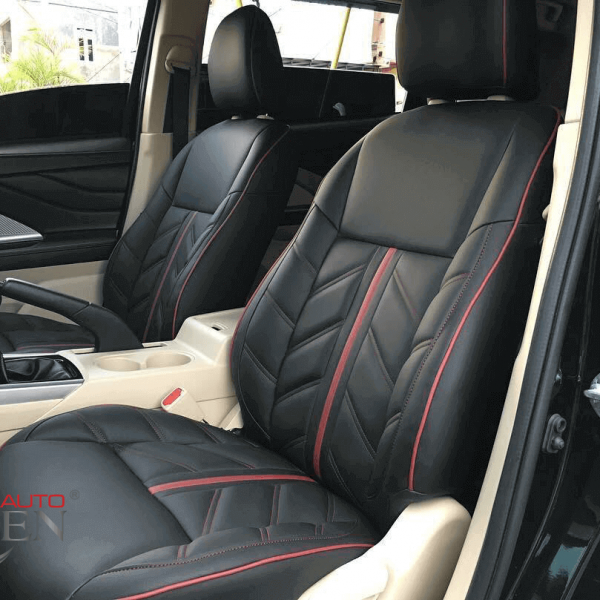 Áo bọc ghế Xpander mẫu 2 màu Đen viền Đỏ Áo bọc ghế Xpander mẫu 2 màu Đen viền Đỏ