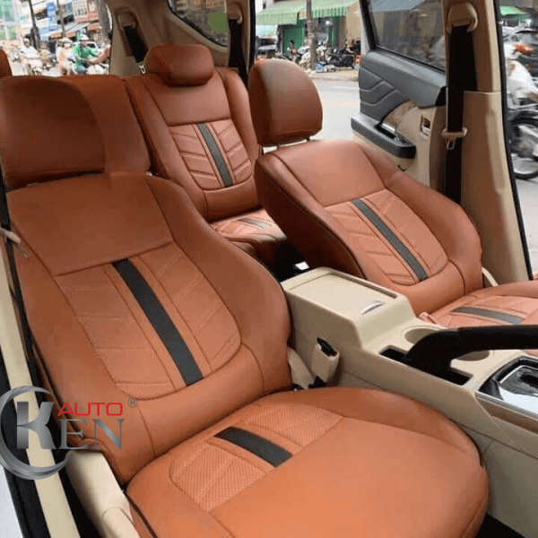 Áo bọc ghế Xpander mẫu 6 màu Nâu phối Đen Áo bọc ghế Xpander mẫu 6 màu Nâu phối Đen