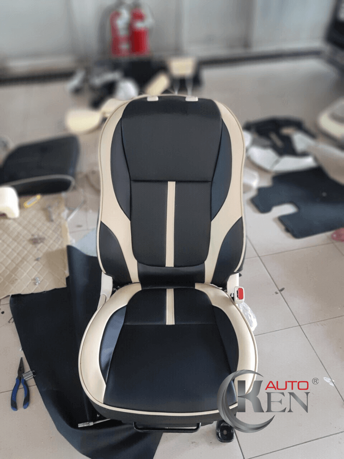 Áo bọc ghế Xpander mẫu 5 Đen phối Kem Áo bọc ghế Xpander mẫu 5 Đen phối Kem