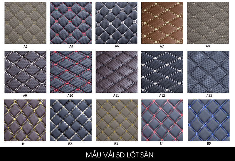 Mẫu chất liệu vải 5D lót sàn Mẫu chất liệu vải 5D lót sàn