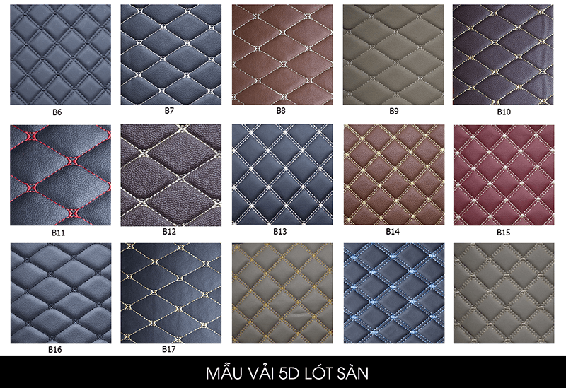 Mẫu chất liệu vải 5D lót sàn Mẫu chất liệu vải 5D lót sàn
