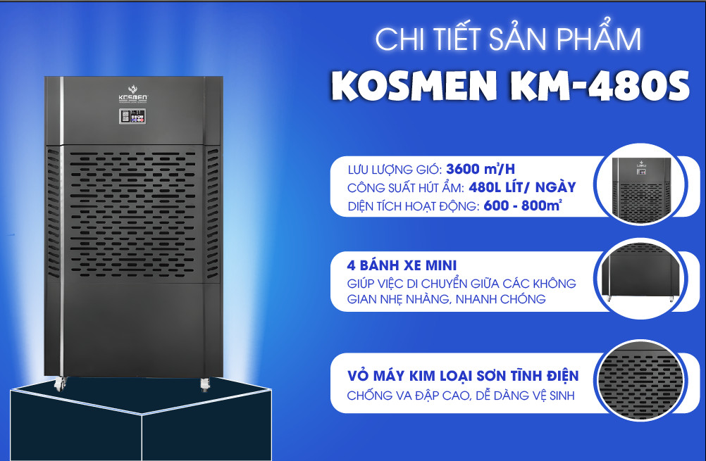 Kosmen KM-480S kết cấu chắc chắn, linh kiện bền bỉ