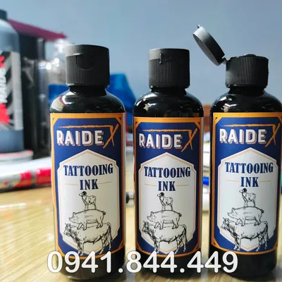 MỰC XĂM RAIDEX MÀU ĐEN 100ML