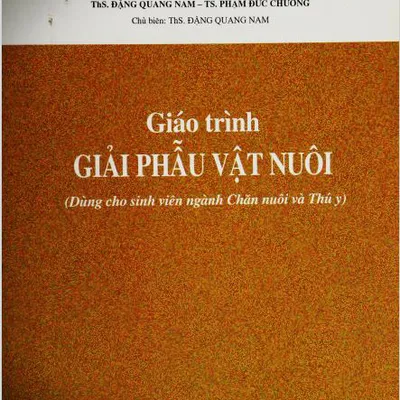 Sách: GIÁO TRÌNH GIẢI PHẪU VẬT NUÔI