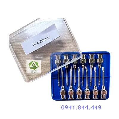 Kim tiêm 16*20 (vỏ xanh, 1 vỉ 12 kim)  