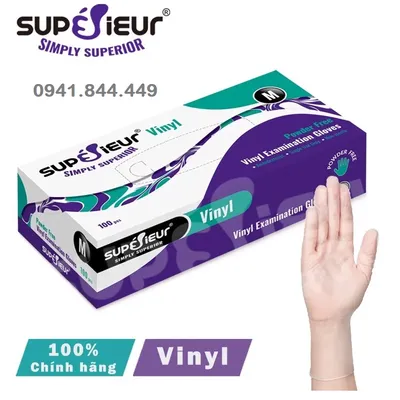 GĂNG TAY Y TẾ KHÔNG BỘT VINYL 