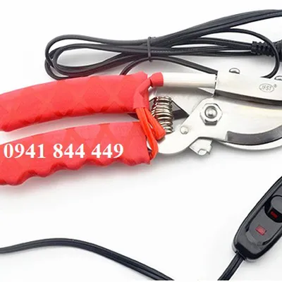 KÌM CẮT ĐUÔI HEO BẰNG ĐIỆN  MÀU ĐỎ CETTIA CHẤT LƯỢNG CAO