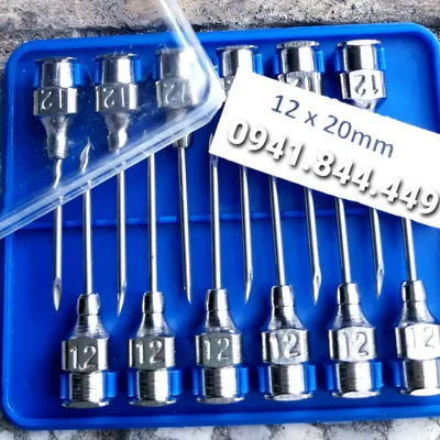 Kim tiêm 12*20 (vỏ xanh, 1 vỉ 12 kim) 