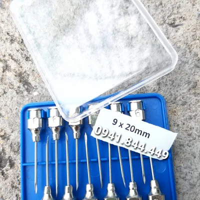 Kim tiêm 9*20 (vỏ xanh, 1 vỉ 12 kim) 