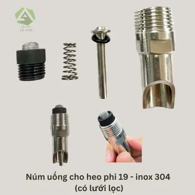 NÚM UỐNG CHO HEO PHI 19 - INOX 304 (CÓ LƯỚI LỌC)