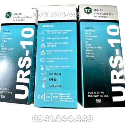 QUE XÉT NGHIỆM NƯỚC TIỂU 10 THÔNG SỐ URS-10 (MỸ)