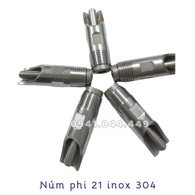 NÚM UỐNG TỰ ĐỘNG PHI 21 INOX 304 DÀY CAO CẤP CHO HEO (LỢN)