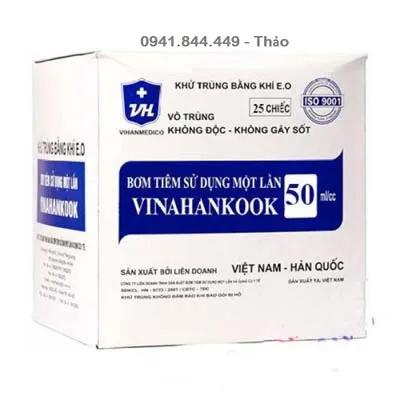 Bơm tiêm, xilanh sử dụng một lần VINAHANKOOK loại 50ML