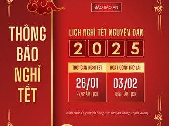 BẢO BẢO AN THÔNG BÁO LỊCH NGHỈ TẾT ẤT TỴ