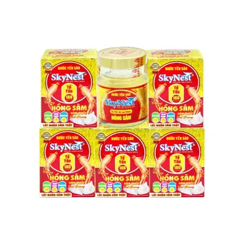 Nước yến sào SkyNest Hồng Sâm lọ 70ml - Mua 5 Tặng 1