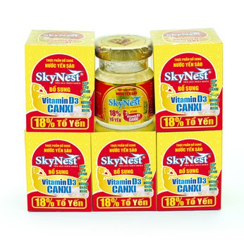 Mua 5 tặng 1- Nước Yến sào SkyNest 18% tổ yến Vitamin D3 Canxi 