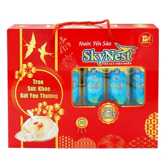 Nước yến sào SkyNest 3% tổ yến - Hộp quà ngang 5 lon