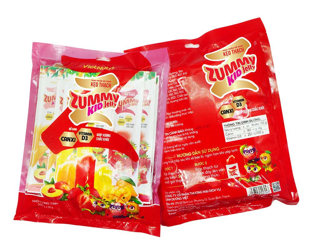 Thực phẩm bổ sung Kẹo thạch Zummy Kid Jelly - Túi 750gram 