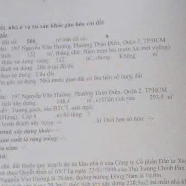 Bán biệt thự Thảo Điền, số 197 Nguyễn Văn Hưởng, Quận 2