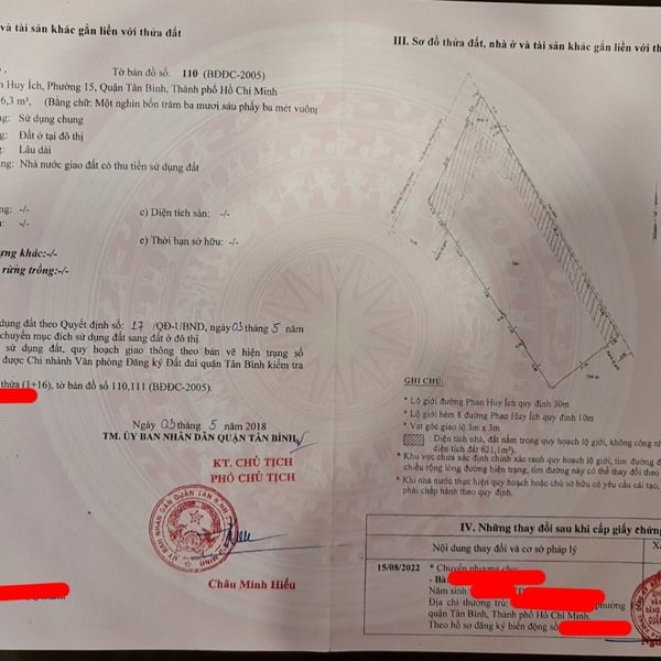 Bán đất 8 Phan Huy Ích, P. Tân Bình, Quận Tân Bình