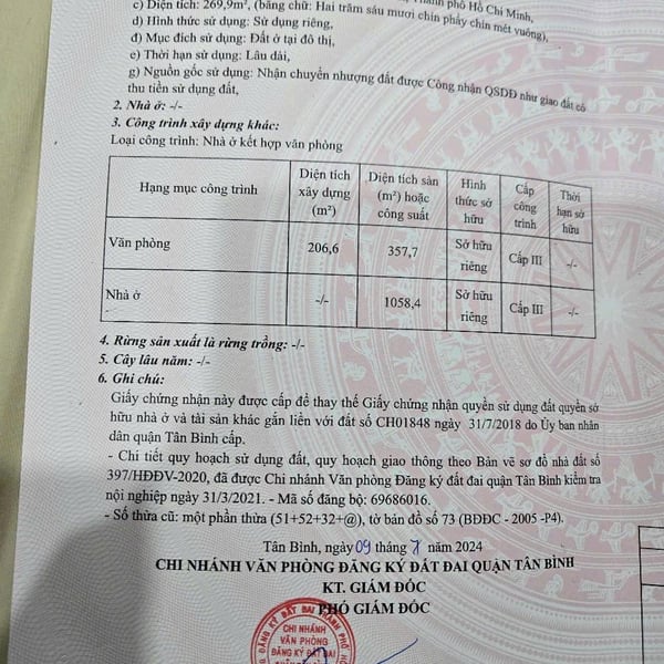 Bán toà nhà 78 Út Tịch, P. Tân Sơn Nhất, Quận Tân Bình