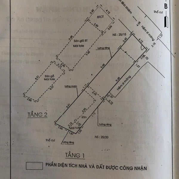 Bán nhà 25/16 Nguyễn Bỉnh Khiêm, P. Sài Gòn, Quận 1