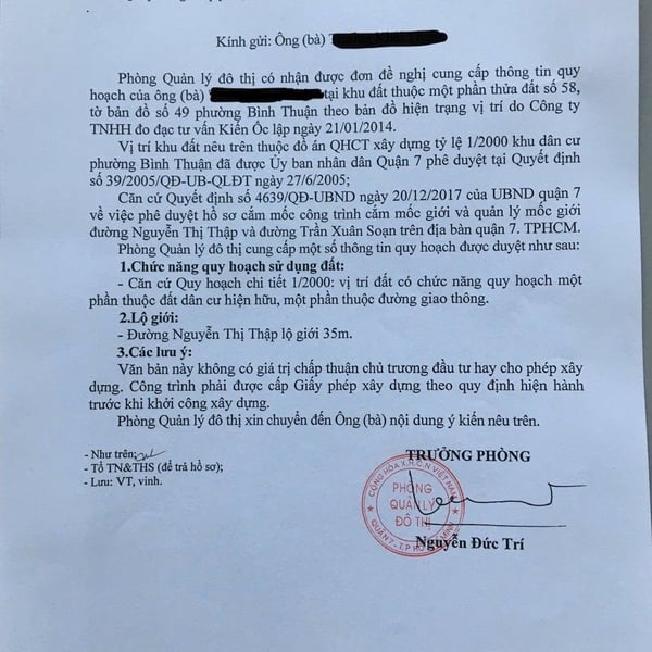 Bán đất 62C Nguyễn Thị Thập, P. Tân Thuận, Quận 7 