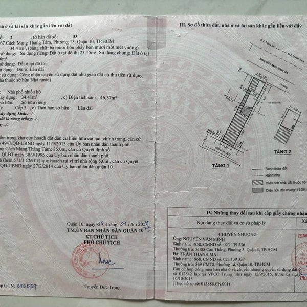 Bán đất 565 - 567 CMT8, P. Diên Hồng, Quận 10