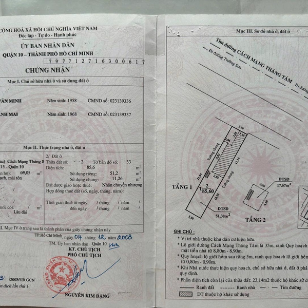 Bán đất 565 - 567 CMT8, P. Diên Hồng, Quận 10