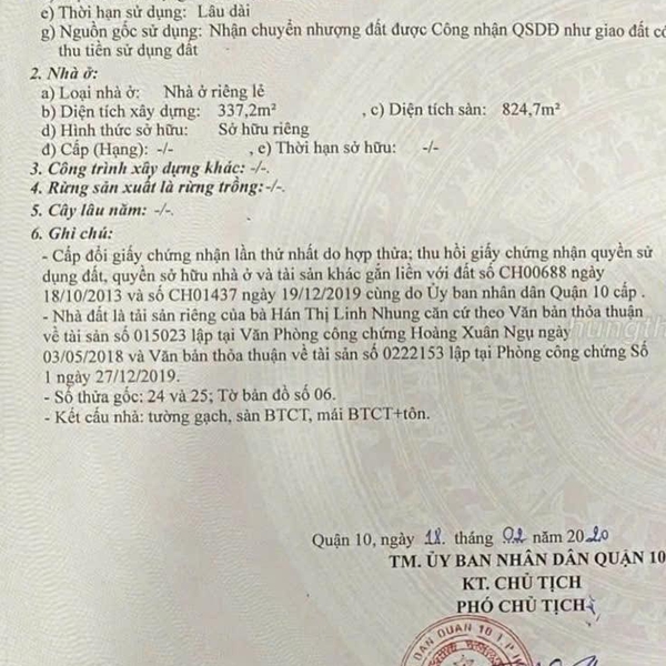 Bán nhà 33 - 35 đường 3/2, Phường 11, Quận 10