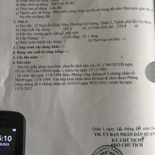 Bán nhà 25 - 27 Nguyễn Khắc Nhu, Phường Cô Giang, Quận 1