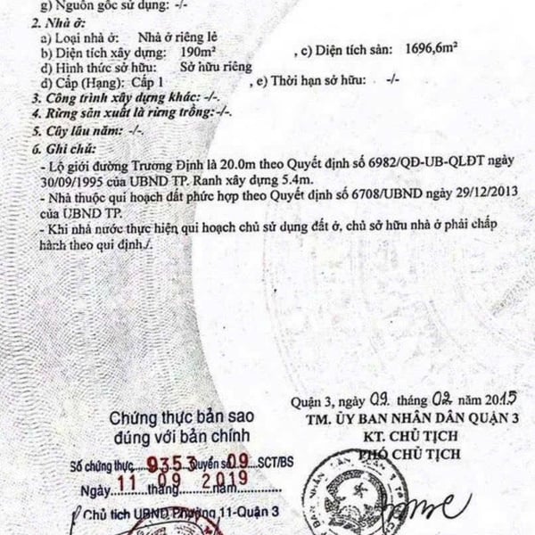 Bán khách sạn 4 - 6 Trương Định, P. Xuân Hoà, Quận 3