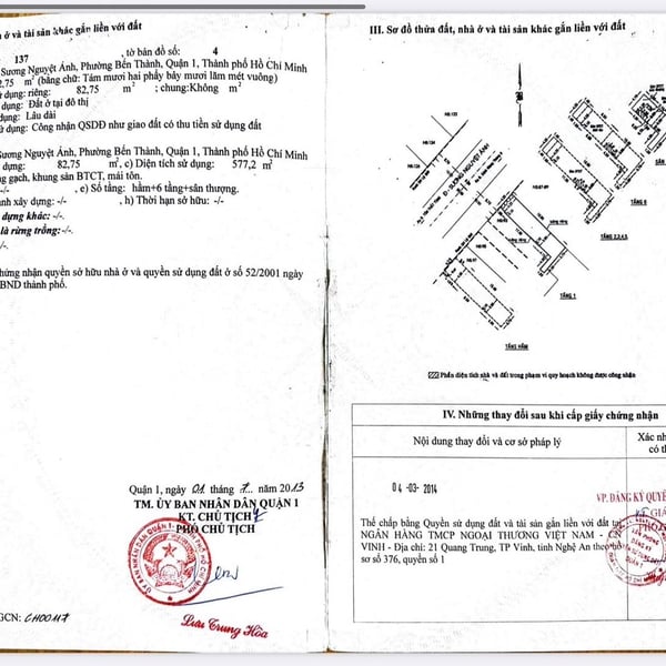 Bán nhà 91 Sương Nguyệt Ánh, P. Bến Thành, Quận 1