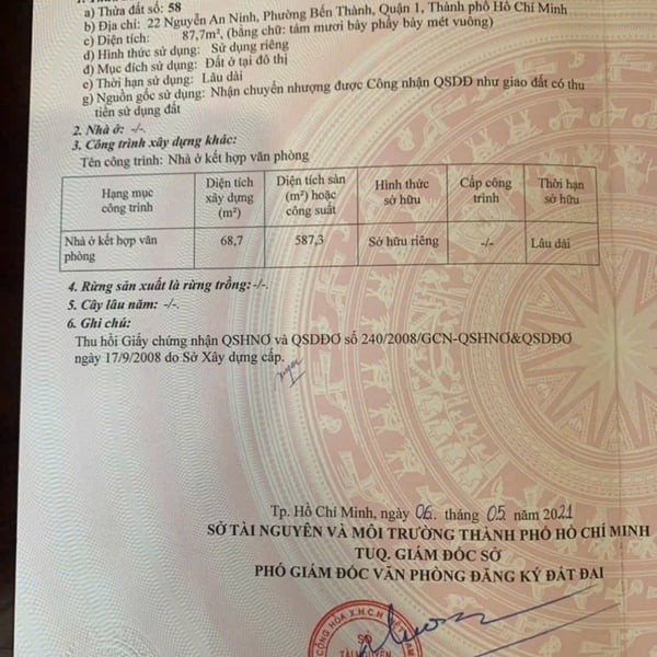 Bán khách sạn 22 Nguyễn An Ninh, P. Bến Thành, Quận 1