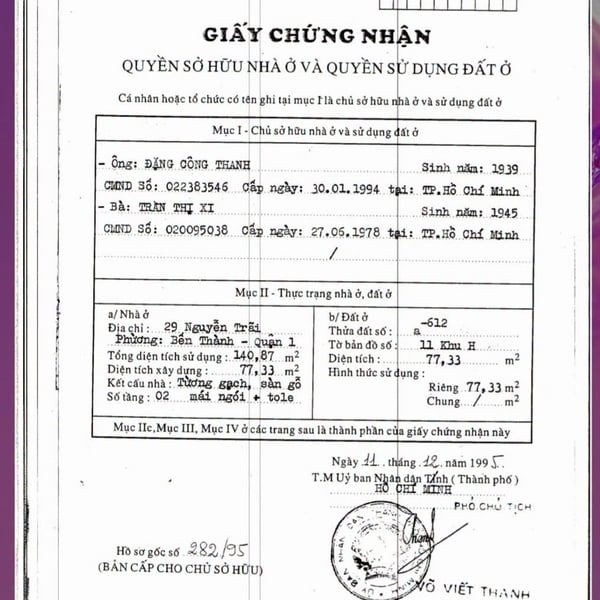 Bán nhà mặt tiền  27 - 29 Nguyễn Trãi, Phường Bến Thành, Quận 1