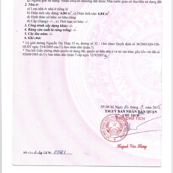 Bán nhà 468A Nguyễn Thị Thập,  Phường Tân Hưng, Quận 7