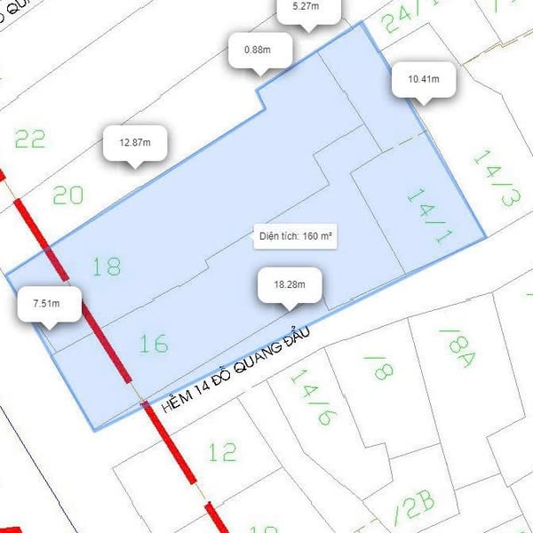 Bán khách sạn Quận 1, số 16 + 18 + 14/1 Đỗ Quang Đẩu, P. Bến Thành